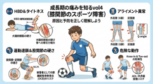 成長期の痛みを知るvol4　（膝関節のスポーツ障害）